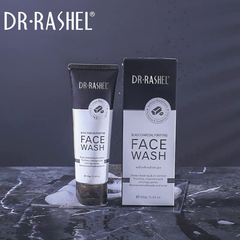 DR.RASHEL Black Bamboo Charcoal Purifying Deep Cleansing Facial Cleanser Face Wash 100g