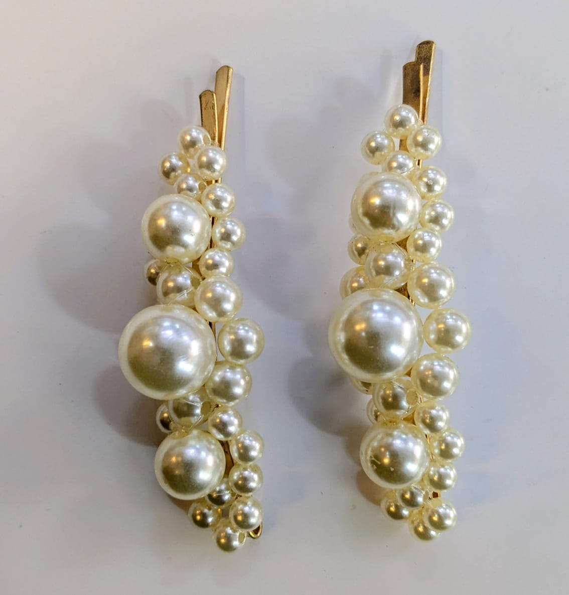 Pearl Hair Pin Pack of 2 Metal & Pearl Hair Clip