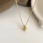 Almond Shape Pendant Necklace for Women – Elegant Stainless Steel Minimal Jewelry