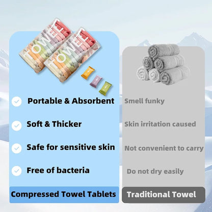 14PCS PORTABLE COMPRESSED DISPOSABLE TOWELS