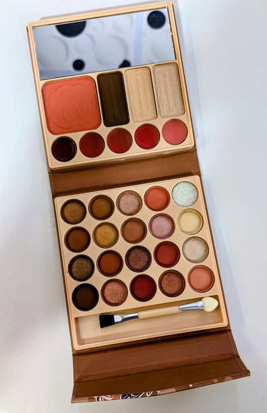 AnyLady Cute Owl 5 in 1 Makeup Book | Eyeshadow, Blush, Brow Powder, Highlighter, Cream Lip Color