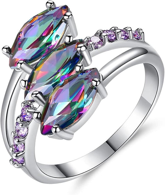 Elegant Synthetic Zircon Ring