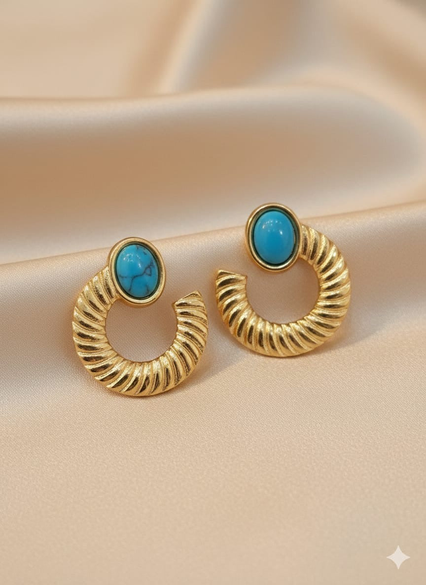 Fresh Vintage Ear Stud | Golden Earrings 💫