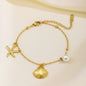 Shell Starfish Pearl Bracelet for Women – Beach Inspired Elegant Charm Jewelry