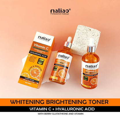 Maliao Vitamin C Whitening Brightening Toner with Berry Glutathione & Hyaluronic Acid (Anti-Oxidation, Refines Pores, All Skin Types)