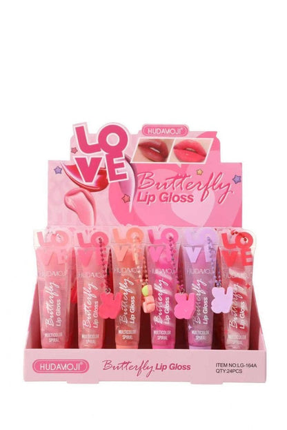 HUDAMOJI Butterfly Love Multicolor Spiral Lip Gloss