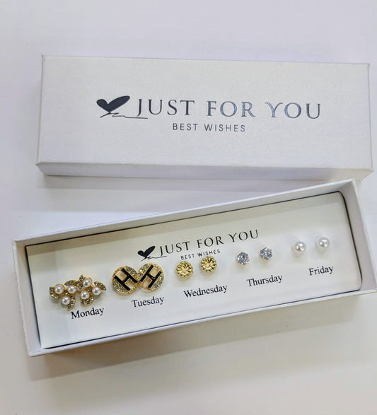 5 Ear Studs Combo| Box Packing