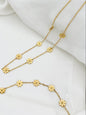Stainless Steel Flowery Chain Necklace for Women – Elegant Floral Pendant Jewelry