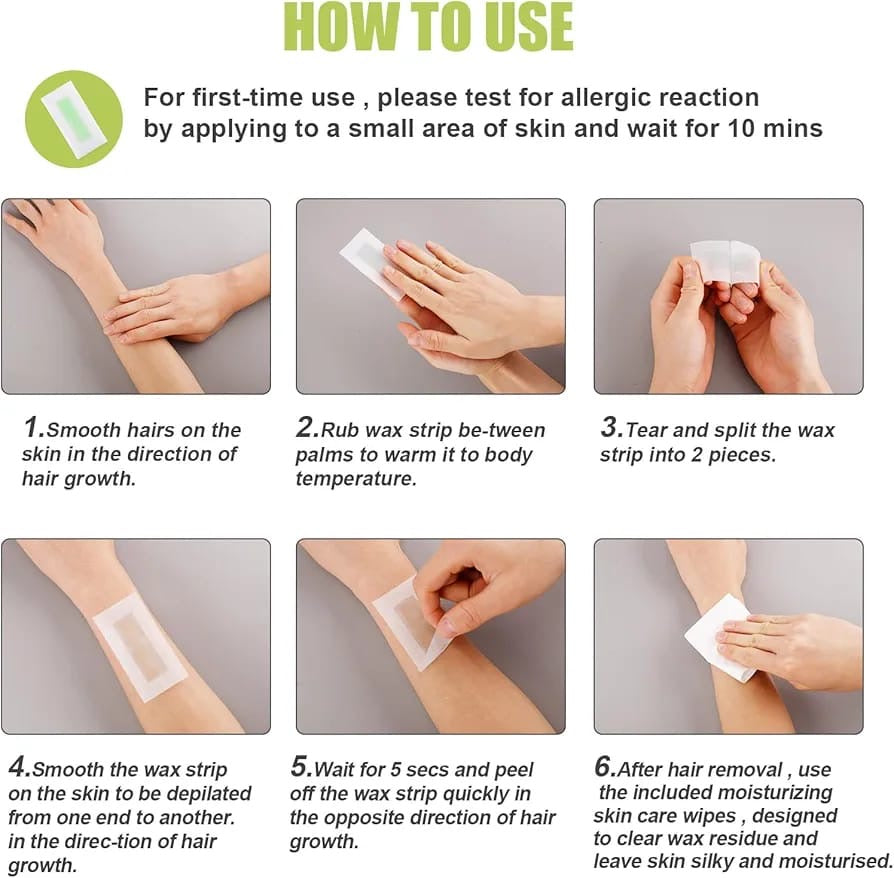 Wax Strips EasyGrip Ready-to-Use ( 20 Wax Strips )