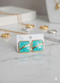 ‌Summer Collection Stainless Steel Square Stud Earrings