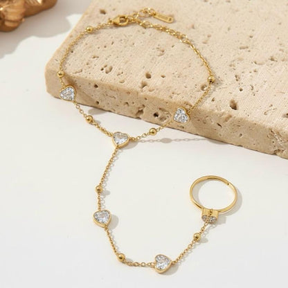 Heart Shape Hand Chain