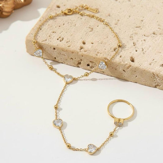 Heart Shape Hand Chain