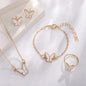 Butterfly Design Stainless Steel 4 Pcs Jewellery Set