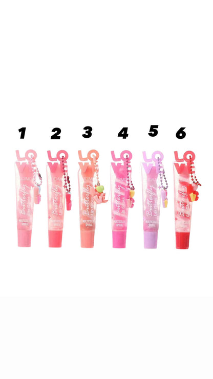 HUDAMOJI Butterfly Love Multicolor Spiral Lip Gloss