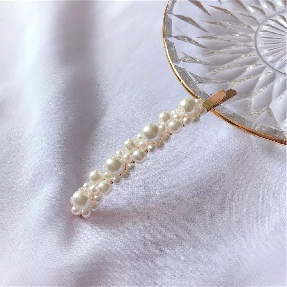 Cute Floral Pearl Hair Clip Set for Girls – Korean Style Decorative Hair Accessories (5 Pcs)