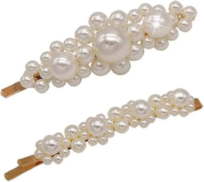 Cute Floral Pearl Hair Clip Set for Girls – Korean Style Decorative Hair Accessories (5 Pcs)