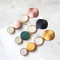 Geometric Round Hair Clips for Women – Matte Gold & Pearl Designer Hair Accessories