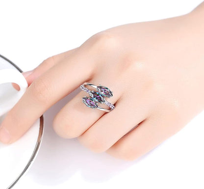 Elegant Synthetic Zircon Ring