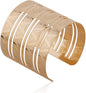 Gold Wide Hand Cuff Bracelet