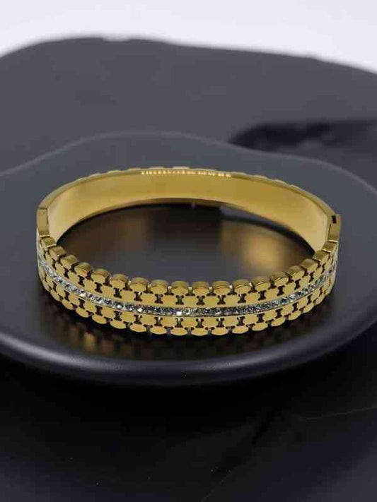 Elegant diamond Stone Stainless Steel Hand Cuff