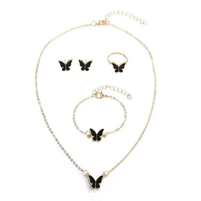 Butterfly Design Stainless Steel 4 Pcs Jewellery Set