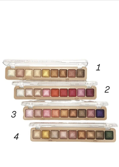 9 Colors Eye Shadow Palette Highlighter Eye Glitter Shimmer Eyeshadow Pressed Baked Powder Eye Makeup