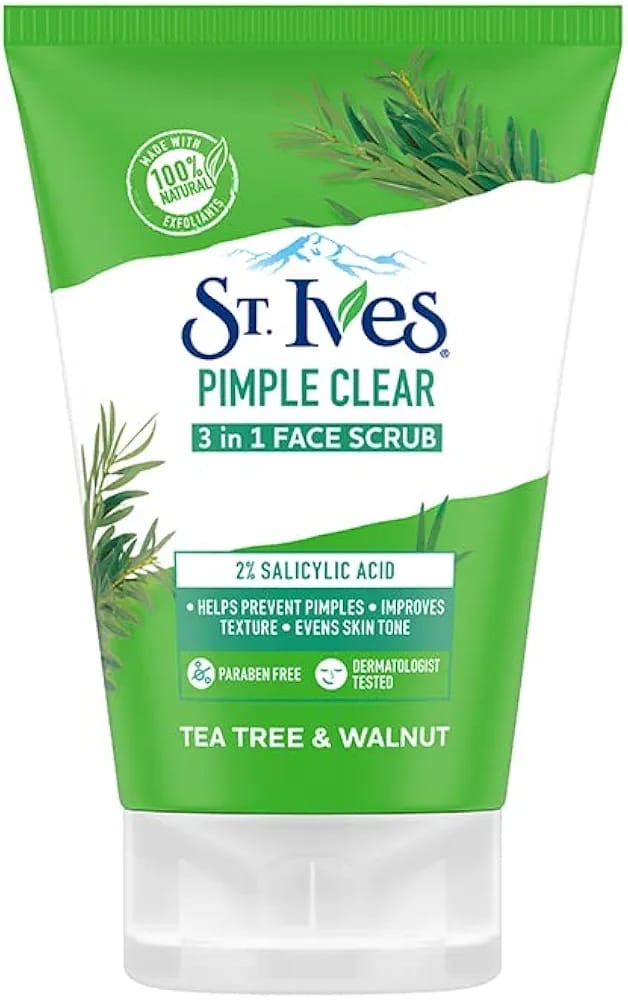 St. lves Pimple Clear 3 in 1 Face Scrub with 2% Salicylic Acid