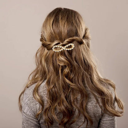 Elegant Pearl Gold Hair Clip for Women – Minimalist Korean Style Hair Accessory