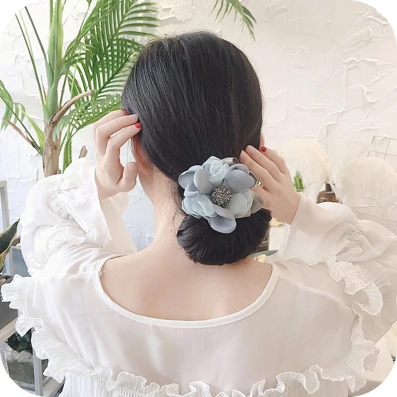 Elegant Flower Hair Bun Maker - Vintage Style Resin Hair Styling