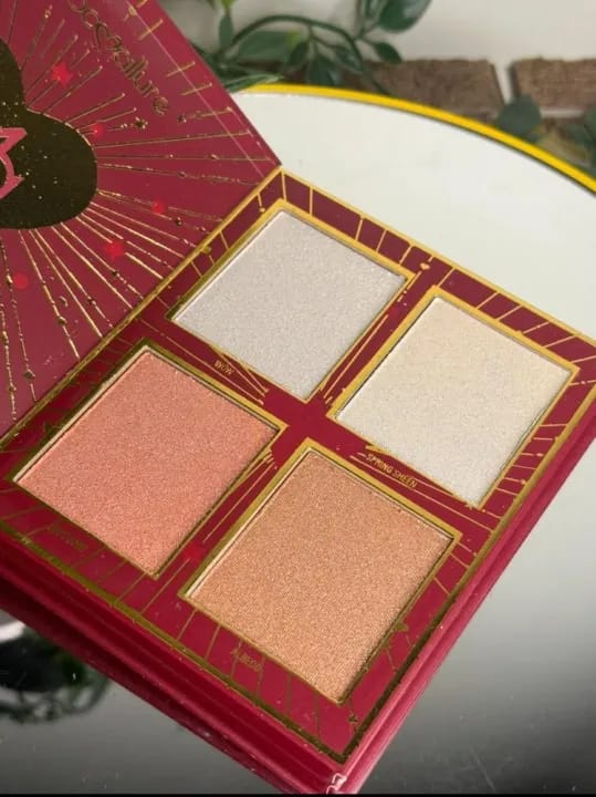 Mocoallure 4 fold Mini Book Pallet Eyeshadow, blush, Highlighter, bronzer